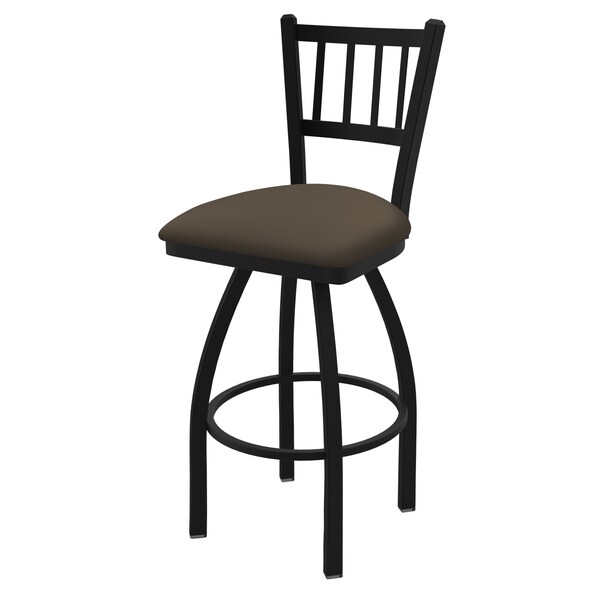 25" Swivel Counter Stool, Black Wrinkle, Canter Earth Seat